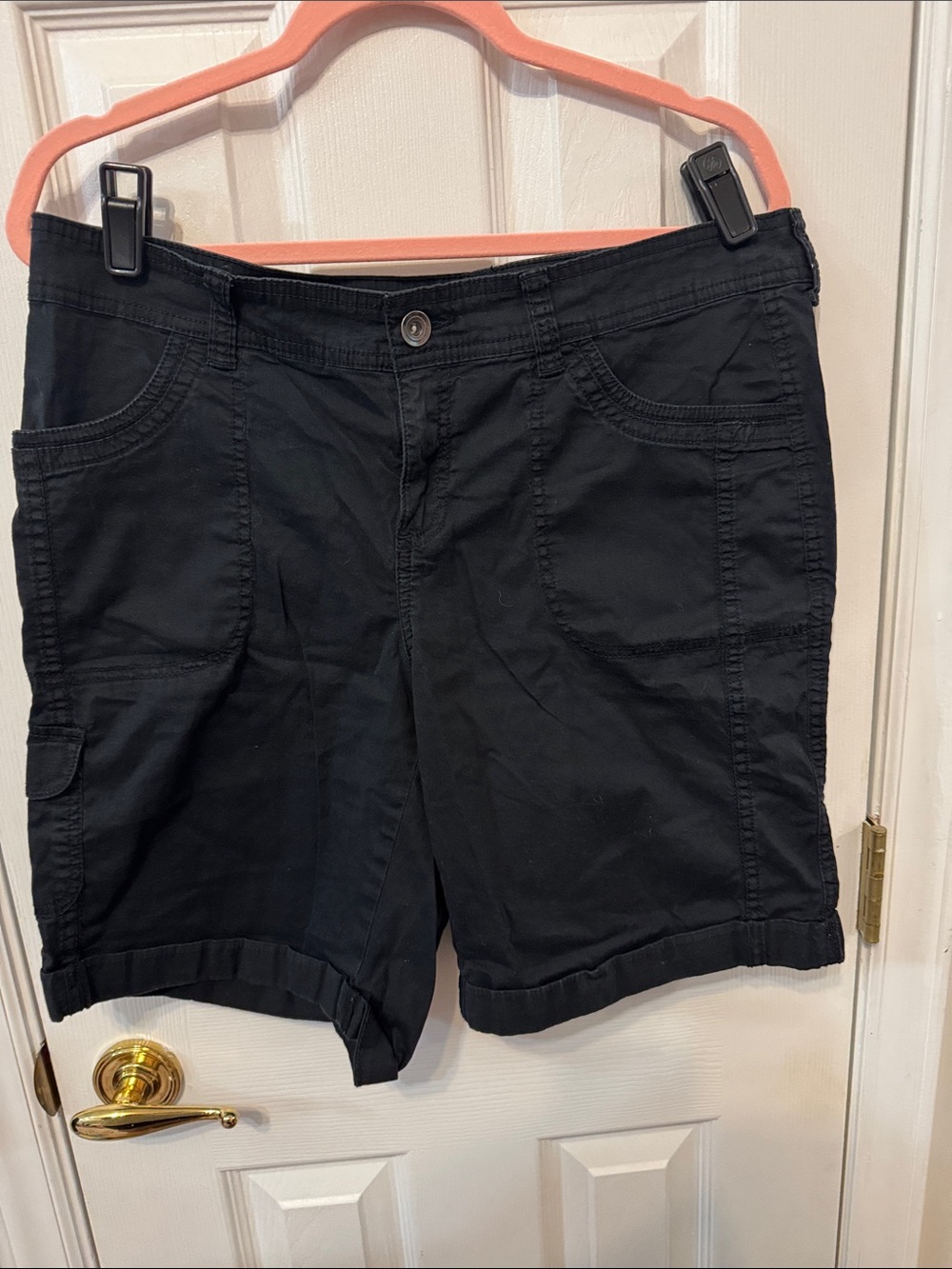 Faded Glory Black Women's Cargo Bermuda Shorts